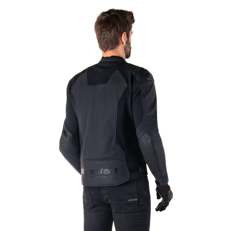 Alpinestars Faster 3 Airflow sort motorcykeljakke i læder