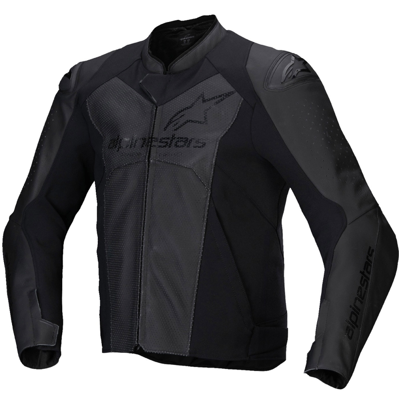 Alpinestars Faster 3 Airflow sort motorcykeljakke i læder