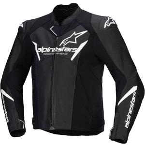 Alpinestars Faster 3 Airflow sort og hvid motorcykeljakke i læder