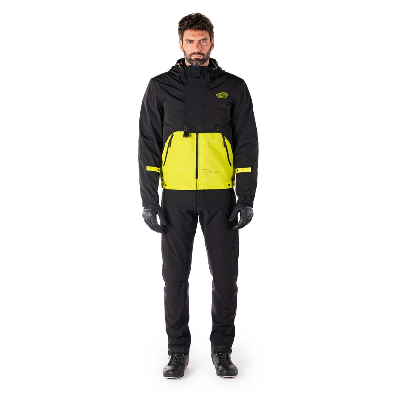 Alpinestars Mootant Vandtæt Parka Sort-Fluo Gul