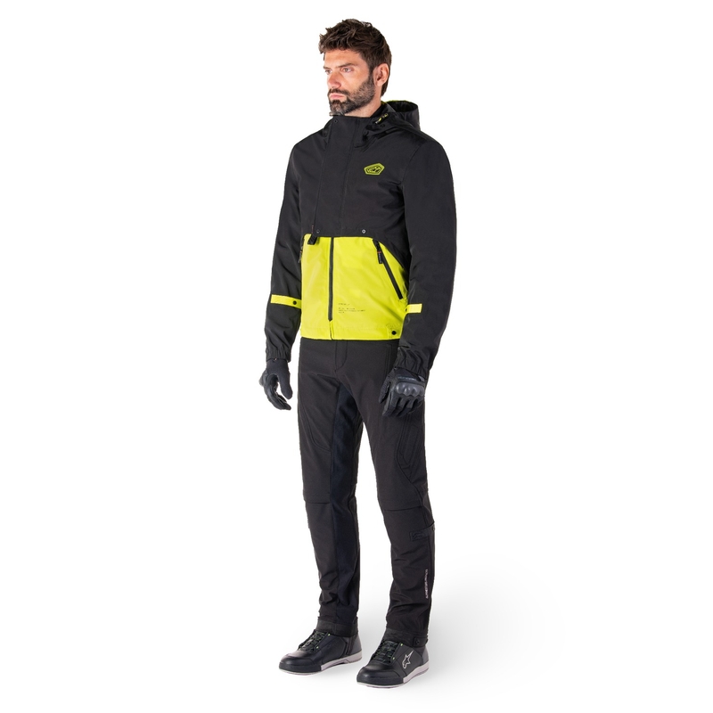 Alpinestars Mootant Vandtæt Parka Sort-Fluo Gul