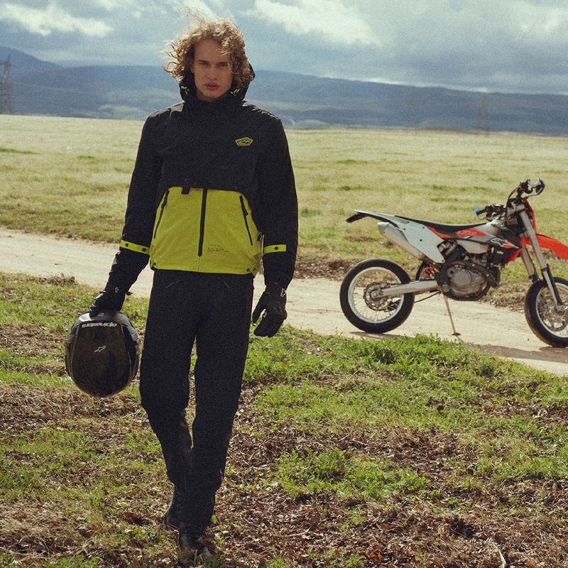 Alpinestars Mootant Vandtæt Parka Sort-Fluo Gul
