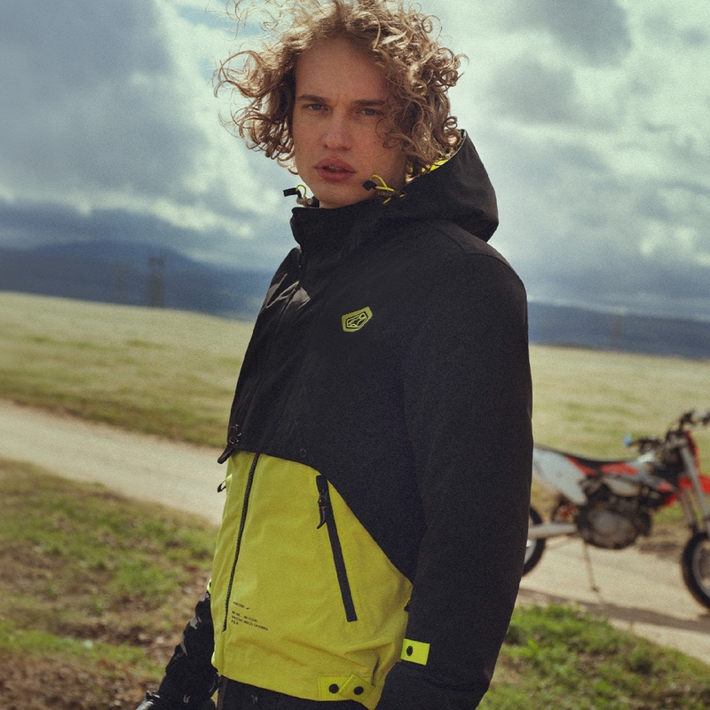 Alpinestars Mootant Vandtæt Parka Sort-Fluo Gul
