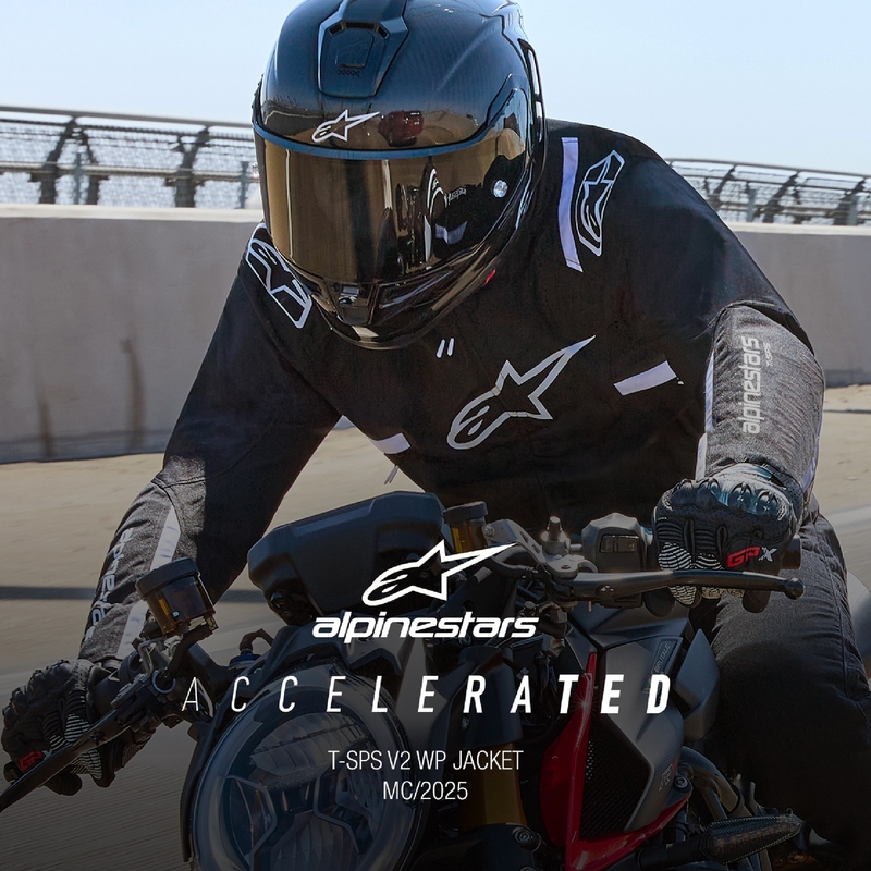 Alpinestars T-SPS 2 vandtæt motorcykeljakke i sort og hvid