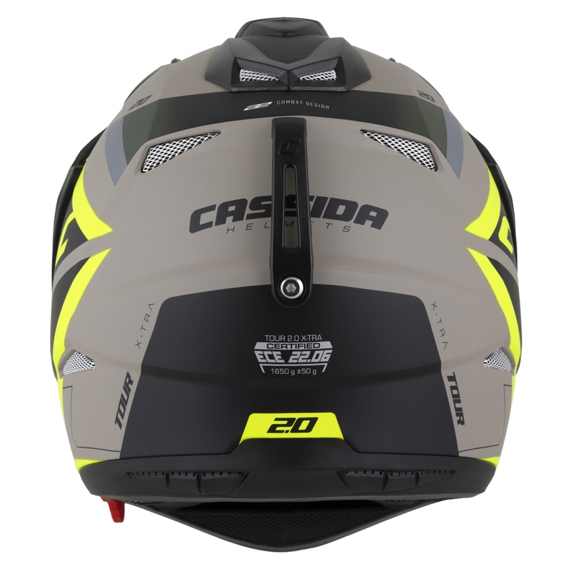 Endurohjelm Cassida Tour 2.0 X-tra mat sand-fluo gul-grøn-sort