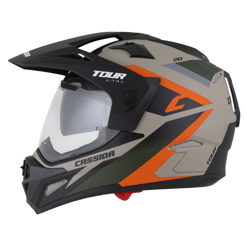 Endurohjelm Cassida Tour 2.0 X-tra mat sand-orange-grøn-sort