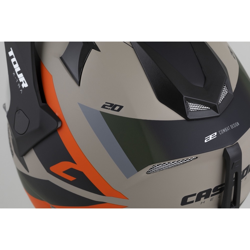 Endurohjelm Cassida Tour 2.0 X-tra mat sand-orange-grøn-sort
