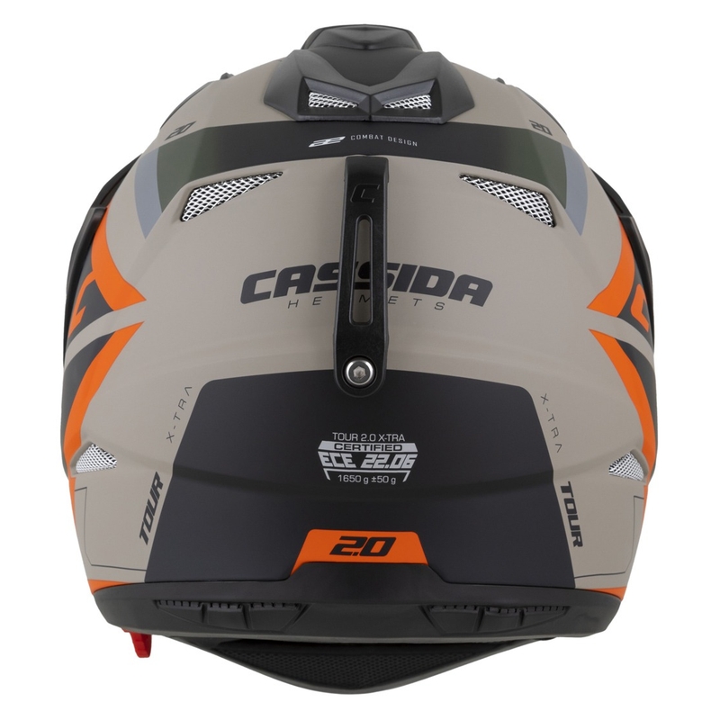 Endurohjelm Cassida Tour 2.0 X-tra mat sand-orange-grøn-sort