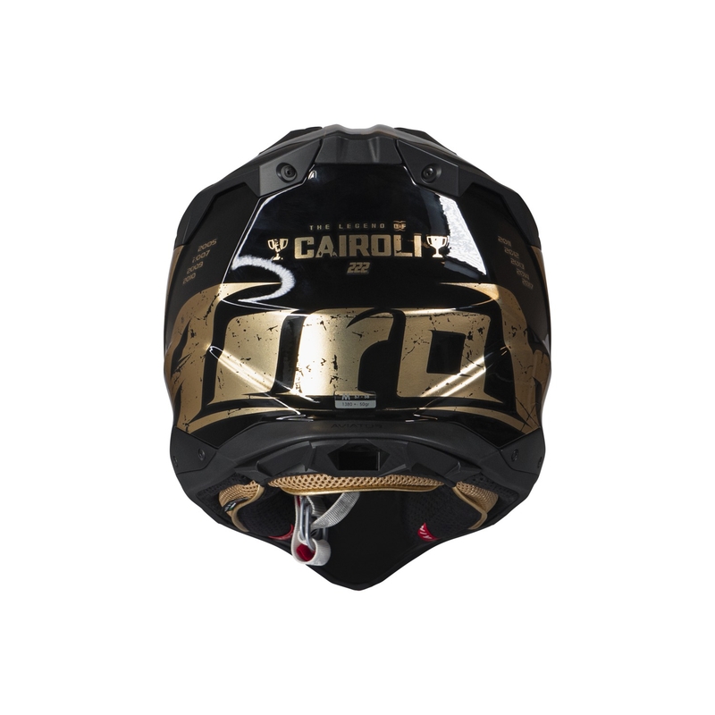 Motocrosshjelm Airoh Aviator 3.0 "TC 222 THE LEGEND" sort-guld