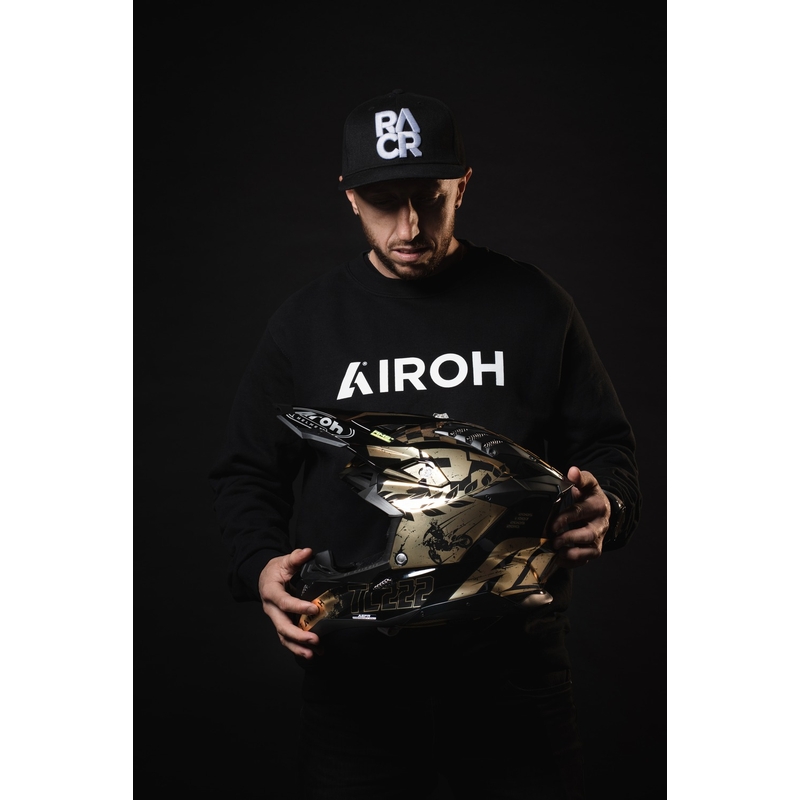 Motocrosshjelm Airoh Aviator 3.0 "TC 222 THE LEGEND" sort-guld