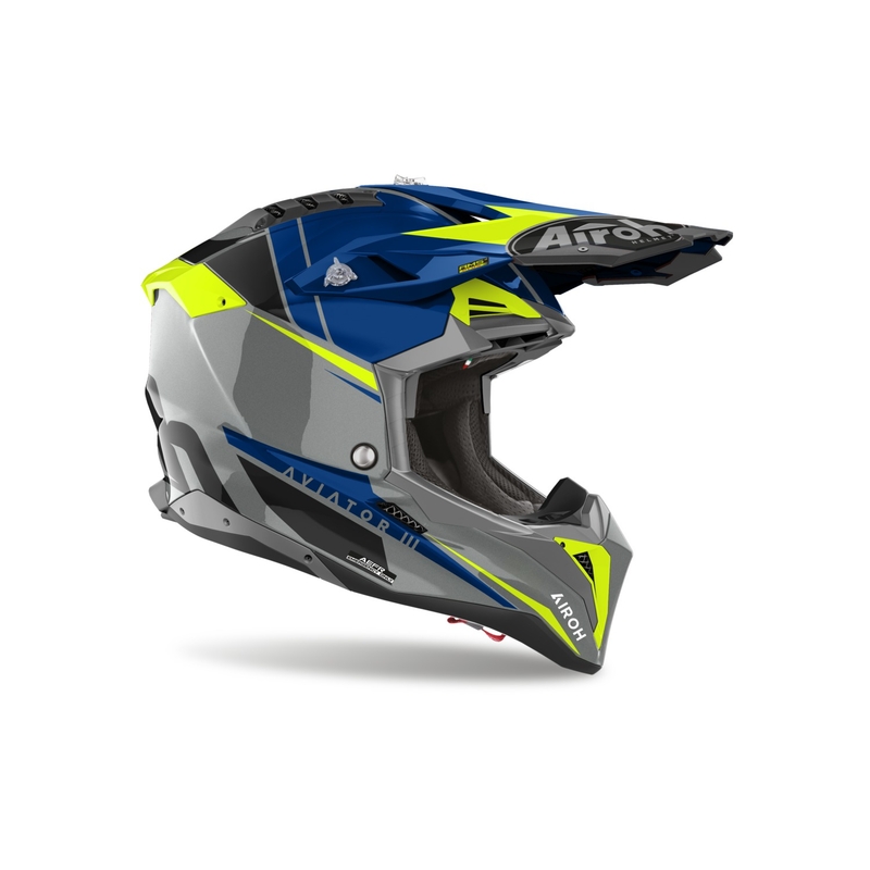 Motocrosshjelm Airoh Aviator 3.0 Push blå