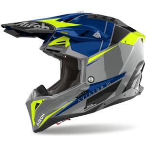Motocrosshjelm Airoh Aviator 3.0 Push blå