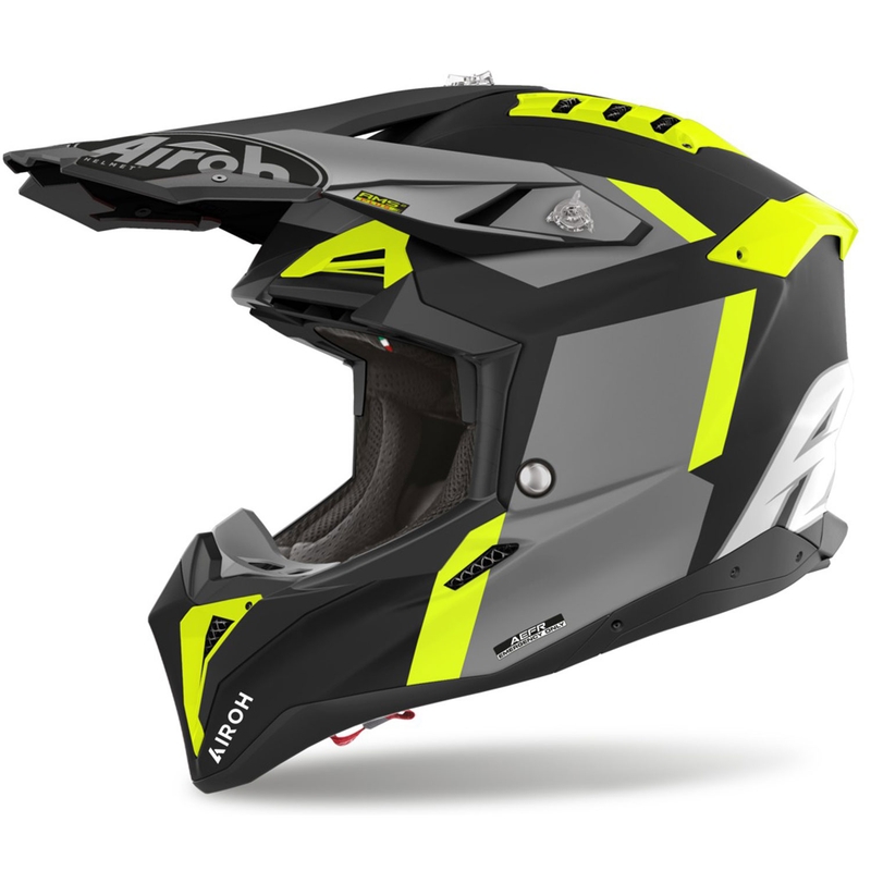 Motocrosshjelm Airoh Aviator 3 Glory gul mat