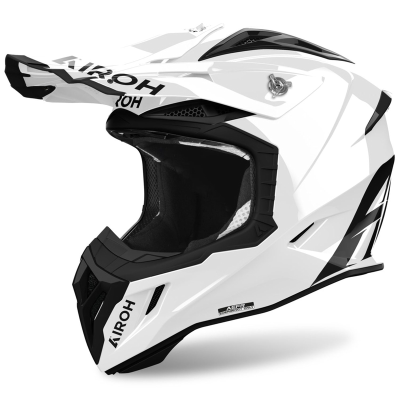 Motocrosshjelm Airoh Aviator ACE 2 Farve hvid blank