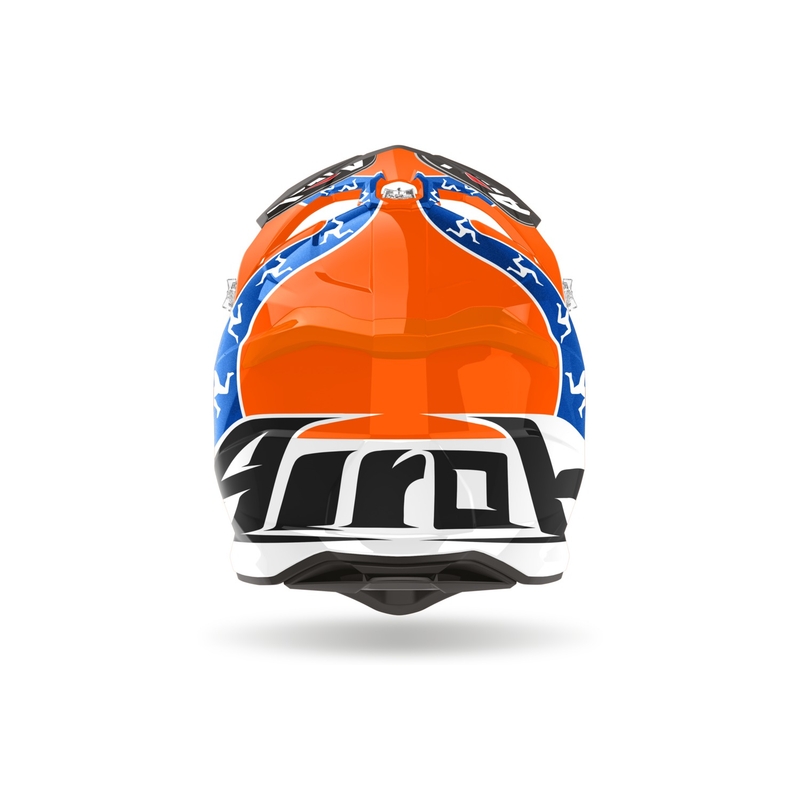 Motocrosshjelm Airoh Strycker Hazzard orange udsalg