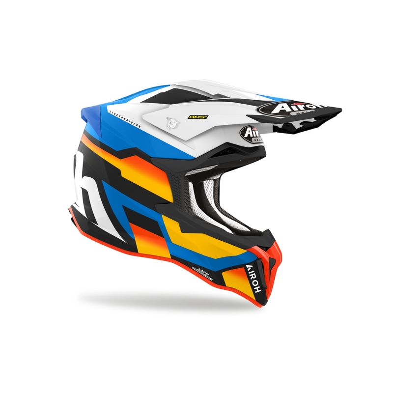 Motocrosshjelm Airoh Strycker Glam blå mat udsalg