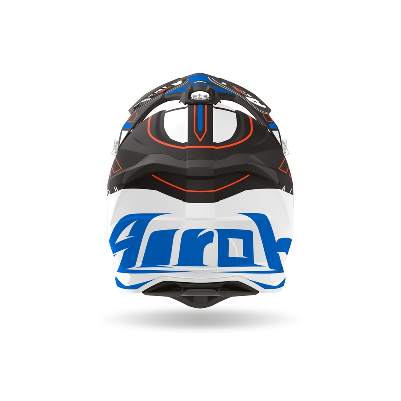 Motocrosshjelm Airoh Strycker Skin blå mat udsalg