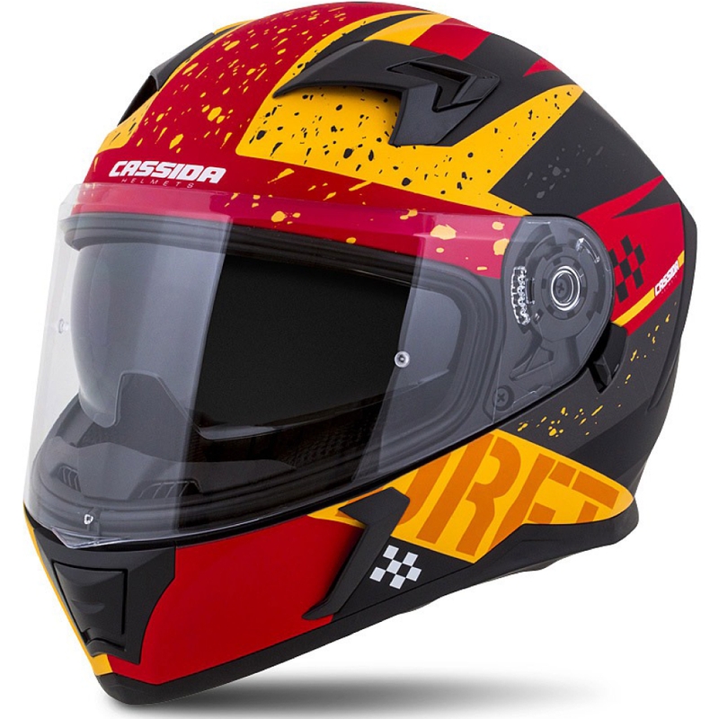 Integral motorcykelhjelm Cassida Integral 3.0 DRFT orange-fluorrød