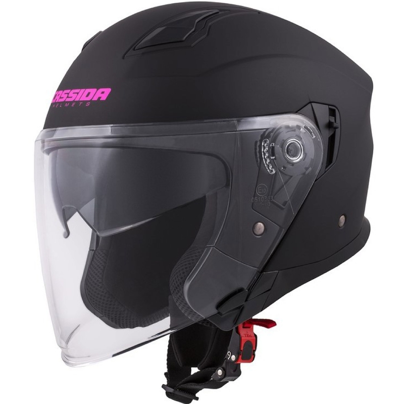 Cassida Jet Tech Open Motorcykelhjelm Sort og Pink
