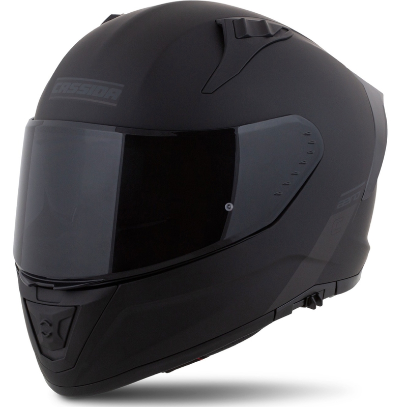 Cassida Aero integral motorcykelhjelm mat sort-grå