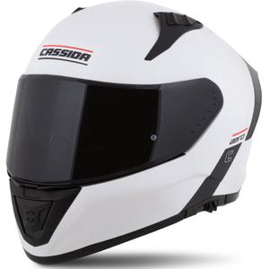Cassida Aero integral motorcykelhjelm mat hvid-sort