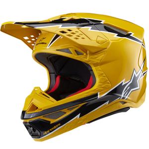 Alpinestars Supertech S-M10 Ampress motocrosshjelm sort og gul