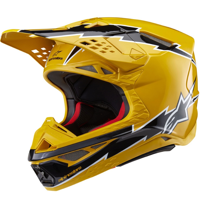 Alpinestars Supertech S-M10 Ampress motocrosshjelm sort og gul