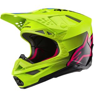 Alpinestars Supertech S-M10 Unite fluogul-sort-pink motocrosshjelm