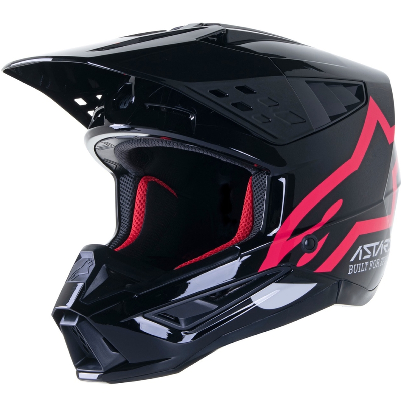 Motokrosová helma Alpinestars S-M5 Compass černo-růžová