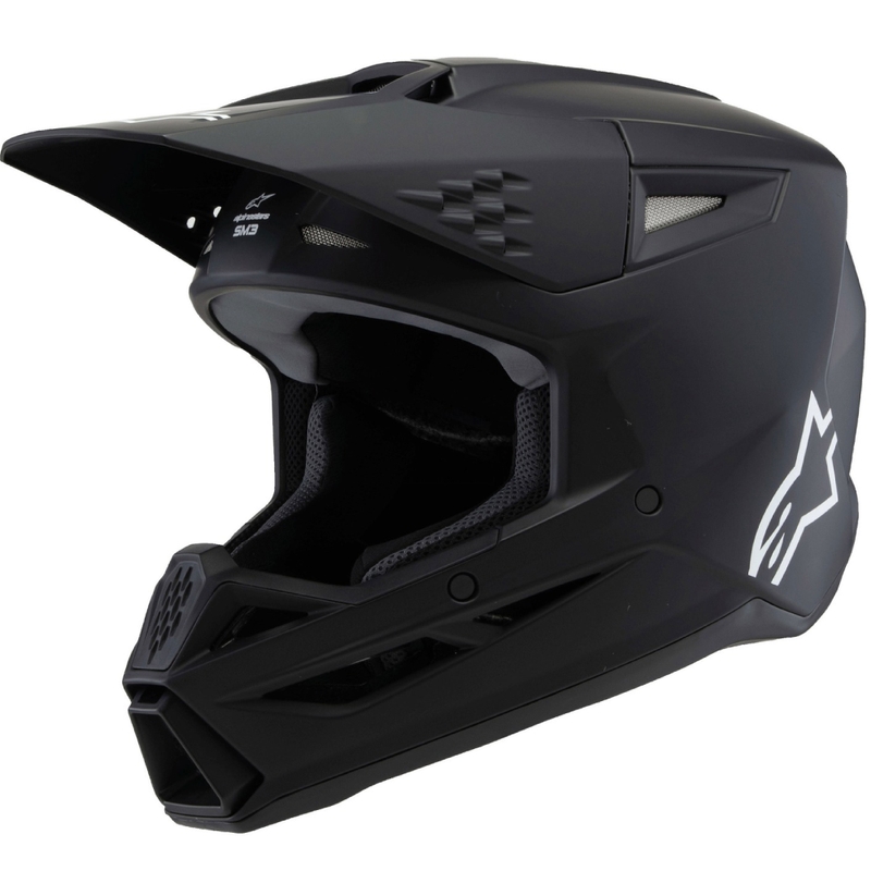Alpinestars S-M3 Solid Børne Motocross Hjelm Mat Sort