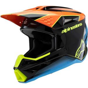 Alpinestars S-M3 FRAY børne motocrosshjelm sort-fluo orange-fluo gul-turkis