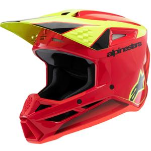 Alpinestars S-M3 FRAY børne motocrosshjelm rød-fluo gul-sort