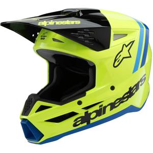 Alpinestars S-M3 RADIUM børne motocrosshjelm fluo gul-sort-blå