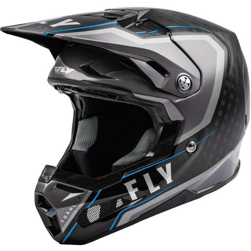 Motocrosshjelm FLY Racing Formula Axon sort-grå-blå