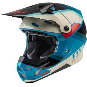 Motocrosshjelm FLY Racing Formula CP sort-grå-turkis