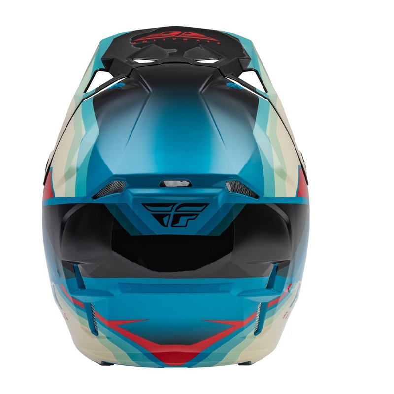 Motocrosshjelm FLY Racing Formula CP sort-grå-turkis