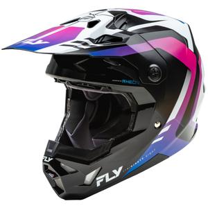 Motocrosshjelm FLY Racing Formula CP hvid-sort-lilla