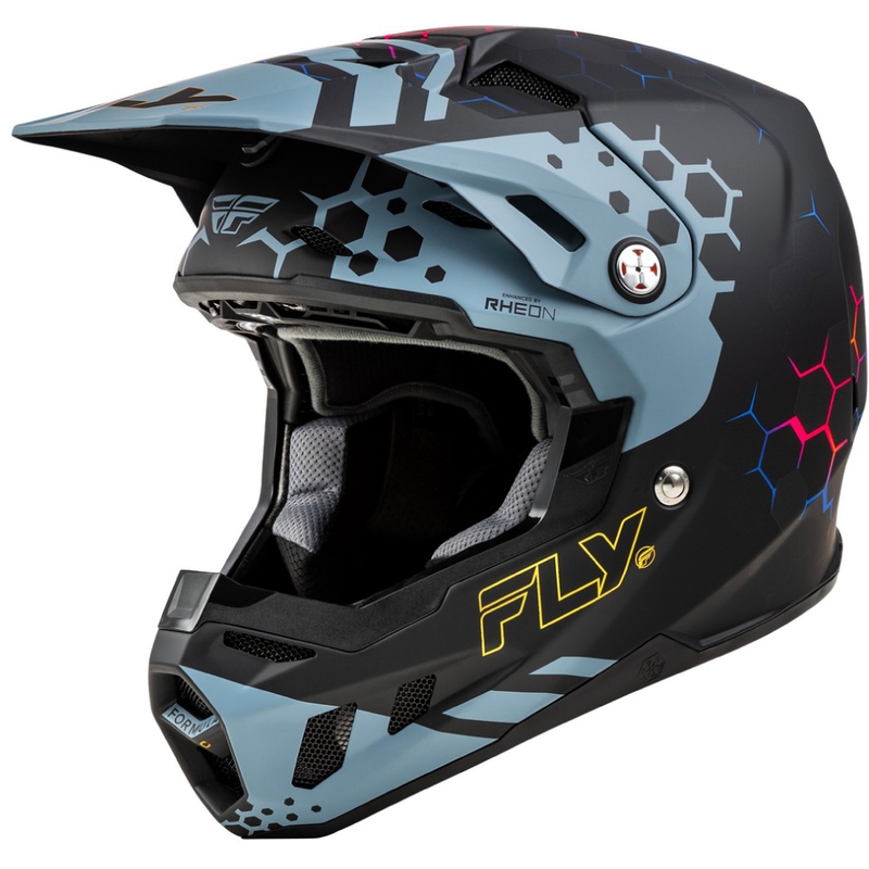Motocrosshjelm FLY Racing Formula CC Tektonic sort-grå