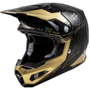 Motocrosshjelm FLY Racing Formula S Carbon sort-guld