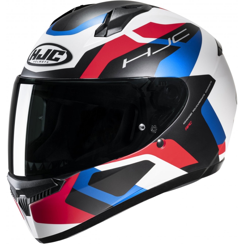 HJC C10 Tins MC21SF sort-blå-rød-hvid integreret motorcykelhjelm