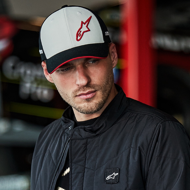 Alpinestars Sessionized Snapback-kasket hvid-sort-rød