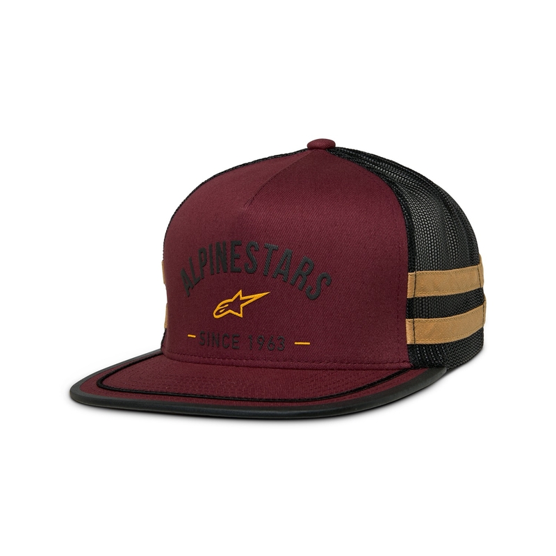 Alpinestars Backline Trucker-kasket murstensrød-sort-guld