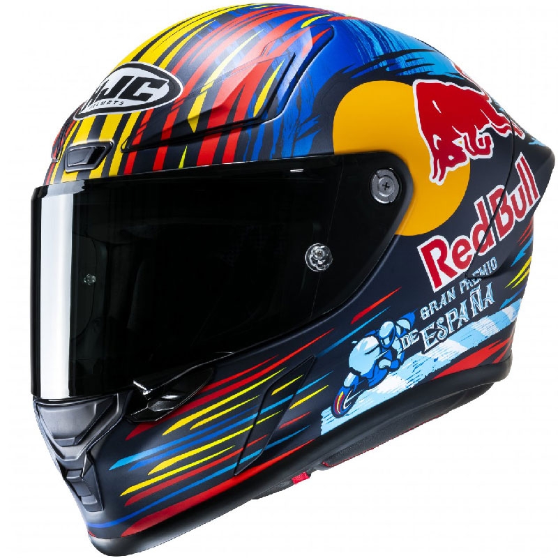 Integreret motorcykelhjelm HJC RPHA 1 Redbull Jerez GP MC21SF rød-gul-blå
