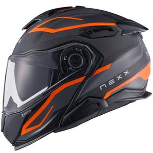 Flip-up motorcykelhjelm Nexx X.Lifetour PRO Mile mat orangegrå