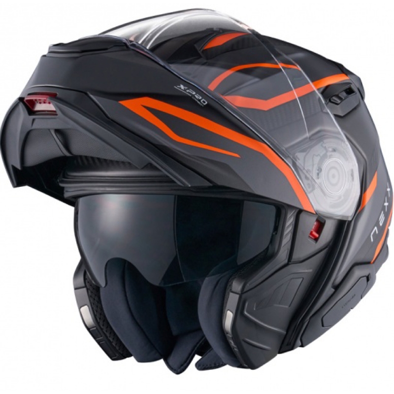 Flip-up motorcykelhjelm Nexx X.Lifetour PRO Mile mat orangegrå udsalg