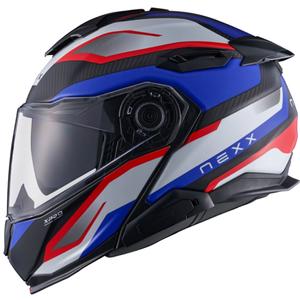 Nexx X.Lifetour PRO Mile motorcykelhjelm mat blå-rød