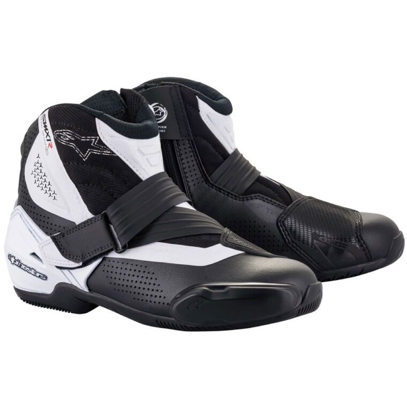 Alpinestars SMX-1 R Ventilerede motorcykelstøvler i sort og hvid