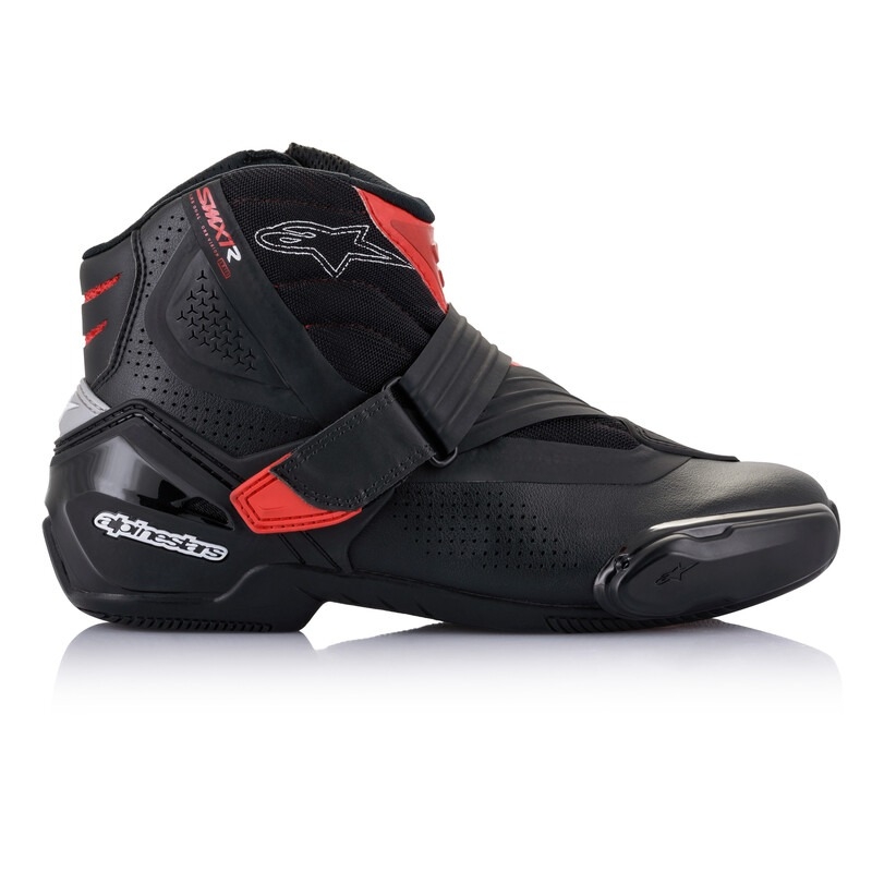 Alpinestars SMX-1 R Ventilerede sorte og røde motorcykelstøvler