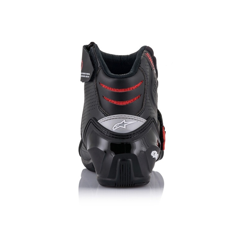 Alpinestars SMX-1 R Ventilerede sorte og røde motorcykelstøvler