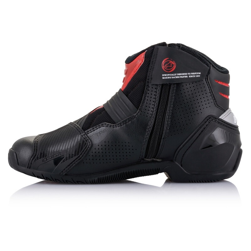 Alpinestars SMX-1 R Ventilerede sorte og røde motorcykelstøvler